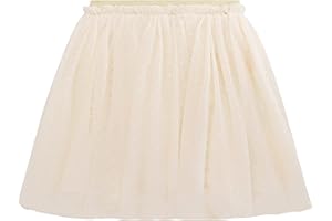 CAMILIFE Bébé Tout-Petit Enfant Fille Jupe Tutu Jupe Princesse Mini-Jupe Jupe en Tulle Jupe Tutu avec Ceinture Élastique Classique Petite Jupe à Pois Jupe Courte pour Les 2-10 Ans
