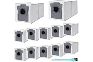 AiLomey 12 Stück Staubbeutel Zubehör für Dreame L10s Pro Ultra Heat/ L10s Ultra Gen 2/ X40 Ultra/ L40 Ultra, Ersatzteile Staubsaugerbeutel für Dreame X30 Ultra/ X50 Ultra Complete/Mova E30 Ultra