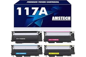 ‎AMSTECH 117A MFP 179fwg 178nwg Toner: Kompatibel für HP 117A Toner Set für Color Laser MFP 178nwg 150nw 179fnw 178nw 150a 179 178 150 W2070A W2071A W2072A W2073A Drucker Schwarz Cyan Gelb Magenta 4er-Pack