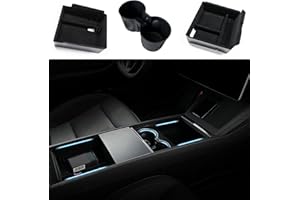 ‎TOPABYTE TOPABYTE Mittelkonsole Organizer für Tesla Model Y Juniper Model 3 Highland 2025 2024 Armlehnenablage Armlehne Aufbewahrungsbox Mittelkonsolen Getränkehalter Becherhalter (3 Stück)