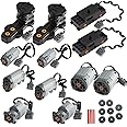 TEESE Technic 12pcs Motor Set with Servo, Monster, Train Motors, Compatible with Lego Technic, MOC Car Truck Wheel Replacement Parts, Ages 6-12, 12 Pieces