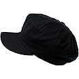 SK Hat shop Cotton Plain Blank 6 Panel Newsboy Gatsby Apple Cabbie Cap/Hat (Black)