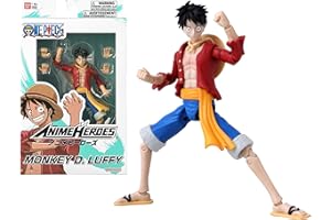 BANDAI Figura Anime Heroes de Luffy One Piece de 17 cm, Multicolor (Modelo 37008) - Coleccionable