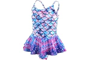 M MUNCASO Bañador Natacion Niña, Baño de Sirena para Niños Traje de baño para bebé Ropa de Playa Traje de Baño Bikini Bañador Arena Niña con Correas Ajustables