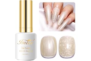 Imtiti smalto gel perlato, 15 ml smalto gel per unghie LED, creme chiare e scintillanti, smalto gel per unghie per manicure fai da te a casa 1 pz.