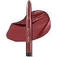 LAURA GELLER NEW YORK Kajal Longwear Matte Lip Color (Dahlia), Long Wearing & Transfer-Proof - Lasts Longer Than Lipstick, Nourishing Formula With Built In Sharpener, Ultra-Rich Colour