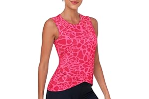 Akiooue Workout Tank Tops for Women Sleeveless Gym Sports Yoga Tops Athletic Running Moisture Wicking Crop Vest Shirts