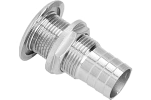AOUTECEN Boat Accessories 316 Stainless Steel Boat Water Drain Fitting 1 inch Outlet Water Drainage Plug Thru Hull Fitting ​for Marine Boat Yacht
