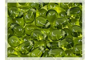 BOHEMIA CRYSTAL VALLEY Czech 50-Piece Glass Beads, 6x9mm, Teardrop Olive Green