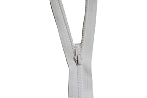 ILC MERCERIE PARADIS Fermeture Éclair 60 cm BLANC - MAILLE 5 mm - Ouvrable Séparable - Largeur 3 cm. (blanc, 60 cm)