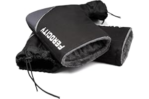 Ferocity Zimowe rękawice motocyklowe, ciepłe rękawice do skutera, rękawice do kierownicy, model premium [088]