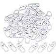 Hotop 50 Pack Plastic Curtain Fastener for Track Type Curtain, White, 1x0.39x0.51in (LxWxH), 27g, 50 Pieces