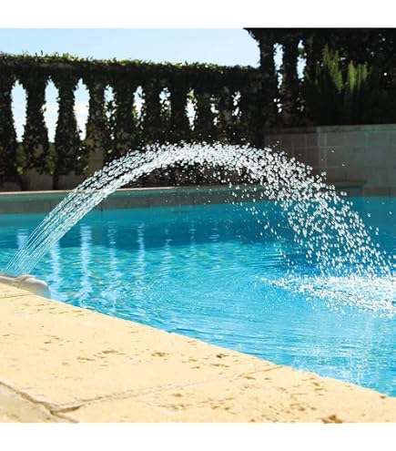 Cascade Piscine Jet 5m Fontaine Cascade Piscine Hors Sol - Jet Réglable Jusqu'à 5m - Rafraîchissement Et Décoration Bassin Pompe Fontaine Piscine