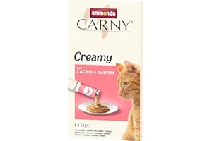 Animonda Carny Creamy Adult Karma dla Kotów, Łosoś/Tauryna, 8 x 15 g