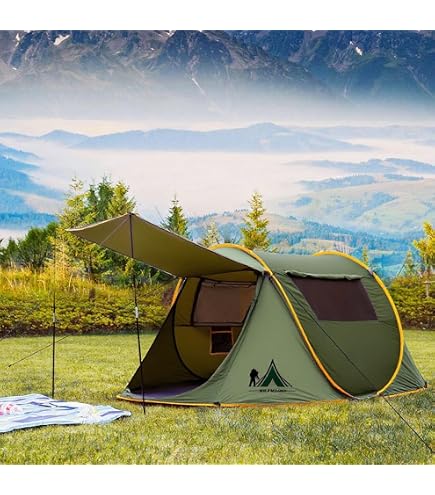 Coleman Prairie Breeze Lighted Cabin Tent, 9-Person, 84″ H x 120″ W x 168″ D. Sporting Goods