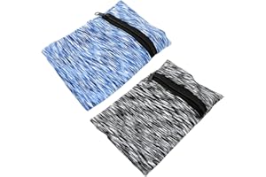 Nesloonp Muñequera de Bolsillo con Cremallera，Muñequera Cartera Pulseras Deportivas Sudor Muñequeras para el Sudor Bolsa de muñeca Deportiva，para Caminar Correr Ciclismo Yoga Viajes Gimnasio(2pcs)