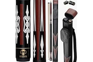 Serpion - Pool Cue Stick 100% Canadian Maple Wood. Professional Billiard Pool Cue Stick with Hard Case and Joint Protectors