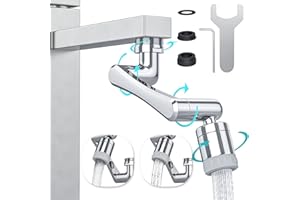 UOHHBOE Aeratore per Rubinetto Ruotabile di 1440° Rubinetto di Prolunga Girevole Accessorio Filtro Rubinetto con 2 Metodi Di Uscita Dell'Acqua per Cucina Lavandino Bagno