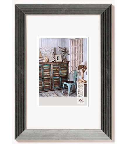 DEHA Design cornice per foto, 29,7 x 42 cm (A3), alluminio, Struttura Nero Opaco, cornice per posterper appenderein formato verticale e orizzontale, vetro sintetico, Tribeca
