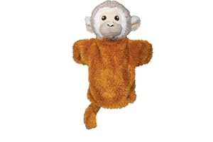 EcoBuddiez Ręczna lalka – małpa wiewiórka z Deluxebase. Małpa pluszowa pacynka dla dzieci. Przyjazna dla środowiska zabawka dla zwierząt lalka do udawania zabawy i prezentów dla dzieci.