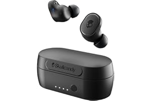Auriculares Inalámbricos Skullcandy Sesh EVO True Wireless, con Bluetooth Incorporado, Resistentes al Sudor, al Agua y al Polvo, Batería de hasta 24 Horas de Duración Total - Negro