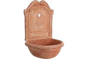 Biscottini Fontana da Giardino Esterno L45xPR36xH64 - Fontana da Giardino in Terracotta - Fontanella da Giardino - Arredo Giardino Fontana Giardino in Terracotta