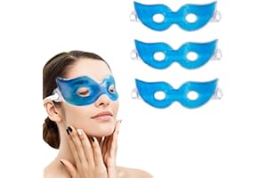 FUTUHADA 3 Stück Augenmaske Kühlend, Augen Gel Maske Set, Augen Kühlpads Wiederverwendbare, Gel Kühlmaske Warm/Kalt Therapie für Geschwollene und Müde Augen, Augenringe, Migräne