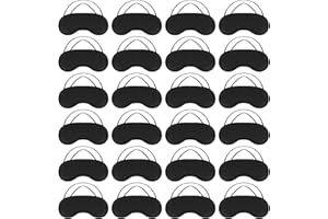 SEFIRST 24 Pcs Masque de Sommeil pour Homme Femme, Masque de Nuit Ultra Doux Respirant Masque Yeux Dormir Anti-lumière, Masque de Voyage avec Sangles Réglables pour Maison Avion Jeu et Sieste, Noir ﻿