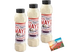 Lot de 3 remia Black Truffle Mayonaise | Truffle noire Mayonnaise | Majo pour frites et autres plats | hamburgers ail | Sauce des Pays-Bas | Holland-Box by Vriens