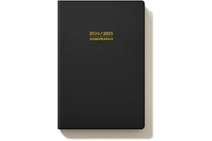 TDOLISSTE - Academic Diary 2024-2025 Week to View, A5 Mid Year Diary, 18 Months Diary for Teacher, Students, Work& Home, Pocket Diary July 2024 - December 2025, Soft Cover (Black)