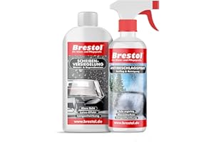 ‎BRESTOL Brestol® Antibeschlagspray + Scheibenversiegelung Set1 (250 ml + 300 ml)- Wasserabweiser Regenabweiser Antifog Antibeschlag Abperleffekt Abperl-Effekt Nano Klarsichtspray Antibeschlagmittel
