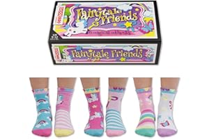 United Oddsocks - Set da 6 calzini con personaggi delle favole, con unicorni