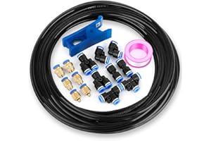 TAILONZ PNEUMATIC nero 4 mm o 5/32 pollici OD 2,5 mm ID poliuretano PU tubo tubo Kit 10 metri 32,8 piedi