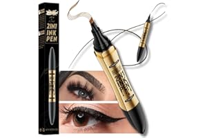 FMCOMMERCE Lapiz Cejas Microblading 2en1 de Acabado Profesional. Lapiz Cejas y Eyeliner Waterproof. 4 Tonos Disponibles. Aspecto Natural, Larga Duración, Resistente Al Agua Y Al Sudor. Color#3(Gris)