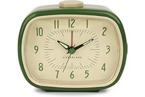 Kikkerland KKAC08-G-EU - Despertador Retro, Color Verde