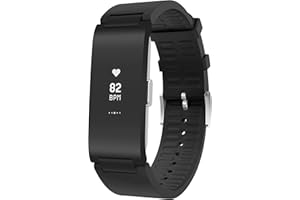Withings Pulse HR - Wasserdichter Gesundheits- und Fitness-Tracker mit Herzfrequenz- und Schlafüberwachung, Sport- und Aktivitäts-Tracking, 18mm, Schwarz