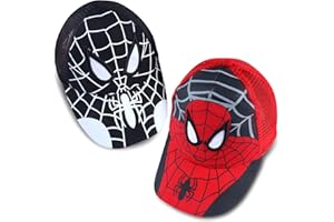 AWOUSUE 2 Pezzi Cappellino Baseball Spiderma, Berretto Spiderma Bambino, Spiderma Baseball Regolabile Cappello, Baseball Regolabile Cappello Spiderma, Cappellino con Visiera Spiderma
