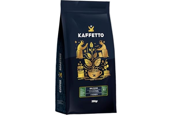 Cafe de ESPECIALIDAD Descafeinado | Grano Natural 100% ARABICA, Origen: Mexico | SCA 83 Puntos [Kaffetto, Cafe Especialidad Premium] Tueste Natural, Reciente y Seleccionado.