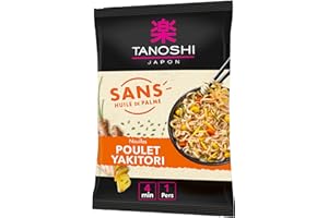 TANOSHI - Nouilles Instantanées Saveur Poulet Yakitori - Nouilles Japonaises Instantanées - 1 Personne - 73 g