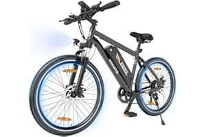 ESKUTE M100 Bicicleta Eléctrica, 27.5" Bicicleta Electrica Montaña,Motor 250W, Batería Extraíble 36V 10.4 Ah, Pantalla LED, 7 Velocidades, Bici Electrica MTB Trekking para Adultos Unisex