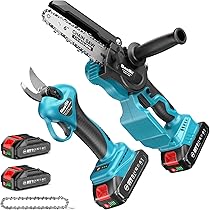 SEESII 6 Pollici Mini Motosega A Batteria &amp; 33 Mm Forbici Potatura