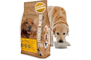 Yerbero Nature Active Pienso de Alta Energía Unidad de 3kg - Comida para Perros de Alto Valor Proteico, 29% Proteína – Pienso para Perros Pequeños y Grandes – Alimento Equilibrado para Perros Activos