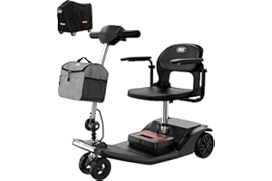 VOCIC e-mobilité 3 roues pour seniors ultraléger(22KG),capacité de charge 136KG,Support 5 ans| Noir