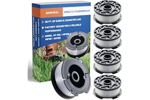 GARHWAL Spool of Trimmer for Black and Decker - 5 x 10 m Spool of Strimmer Thread - Transparent Nylon Replacement Spools - Wire Diameter Diameter: 1.6 mm, A6485-XJ, A6481
