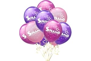Oblique Unique® 10 Luftballons mit Schulkind und Stern Motiven für Schuleinführung Einschulung Schulanfang Schulstart Deko Ballons Farbmix Mädchen