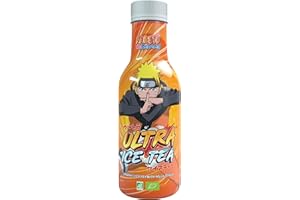‎ULTRA ICE TEA ULTRA ICE TEA Bio Eistee – Veganes Schwarzteegetränk mit dem Charakter Naruto– Erfrischender Melonen-Geschmack – 1 x 500 ml Einweg