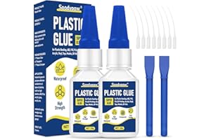 Soodyoow Kit 2X30g Colla per Plastica, Adesivo Veloce Extra Forte, Ideale per Riparazioni, Modelli, Acrilico, PLA, 3D Stampa, Hobbisti e Professionisti