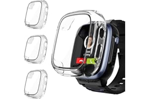 Upeak 3 Stück Schutzhülle für XPLORA X5 Play Kids Displayschutz, Hard PC Hülle Panzerglas Schutzfolie, Kratzfest Stoßfest Gehäuse Rundum Schutz Case Cover for X 5 Play Uhr Kinder, Klar