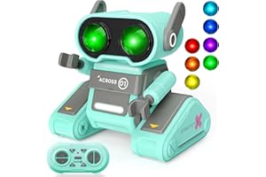 SIVQIKE Roboter Kinder Spielzeug Wiederaufladbarer Ferngesteuerter Roboter mit 7 Farben LED-Augen und Musik,80 Minuten Spielzeit Kinderspielzeug Geschenk für Jungen und Mädchen ab 3 4 5 Jahren