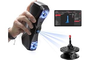 Revopoint MetroX Escáner 3D para Impresión 3D, Precisión hasta 0,01 mm, Exactitud de Grado Metrológico, Hasta 60 fps, Láser Azul, 4 Modos de Escaneo, para Escanear Objetos Metálicos/Oscuros, Estándar